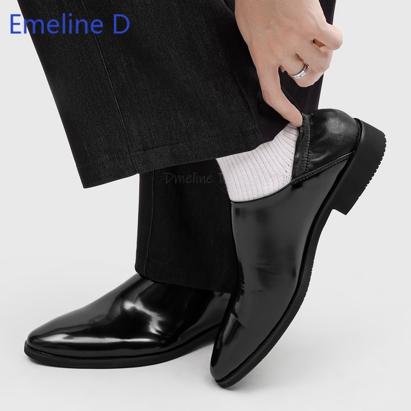 Men'S Urban Formal Wear - Sepatu Loafer Pria Kulit Paten Mengkilap,