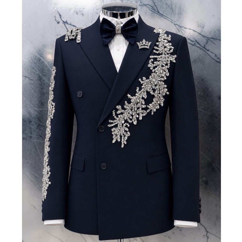 Unique Men'S Formal Wear - Setelan Jas Pria Slim Fit Berhias