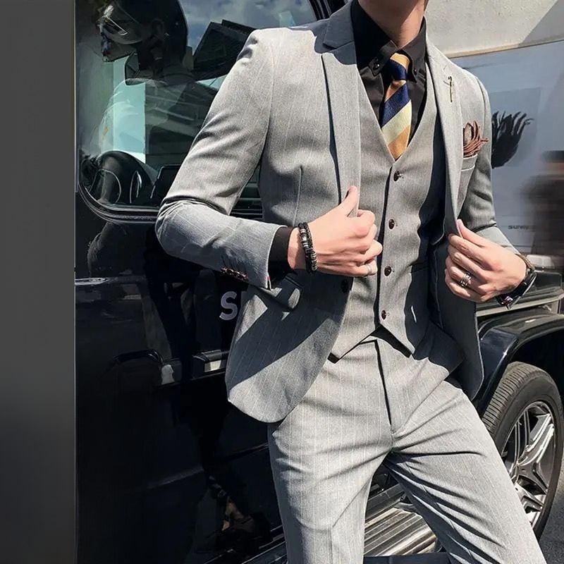 Men'S Urban Formal Wear - Setelan Jas Slim Fit untuk Pernikahan,