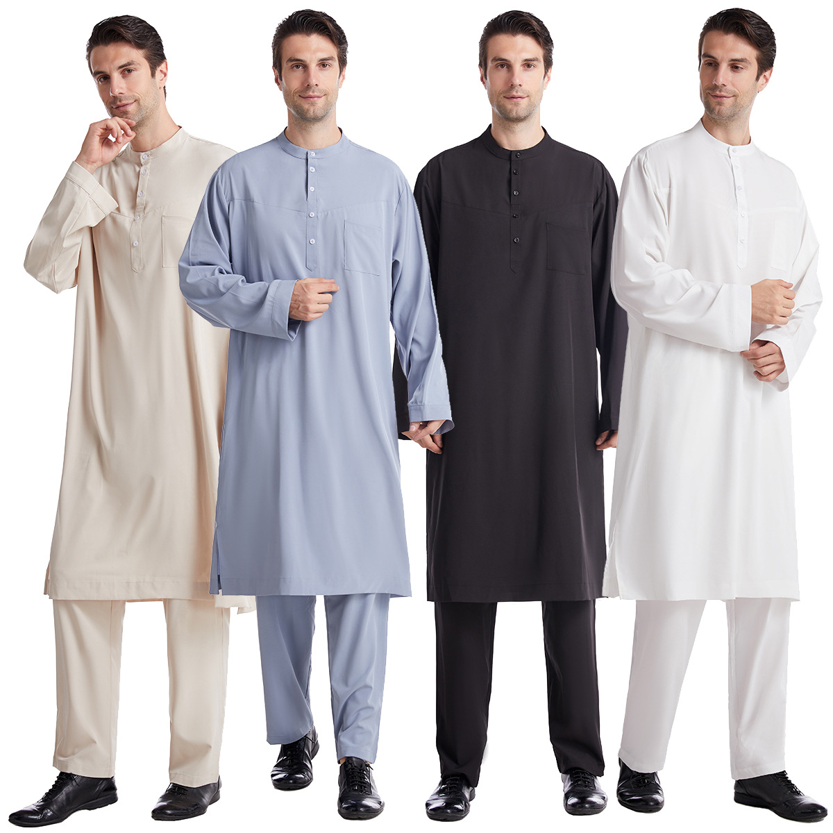 Men Formal Wear Dubai - Muslim pria Jubba Thobe 2 Pice