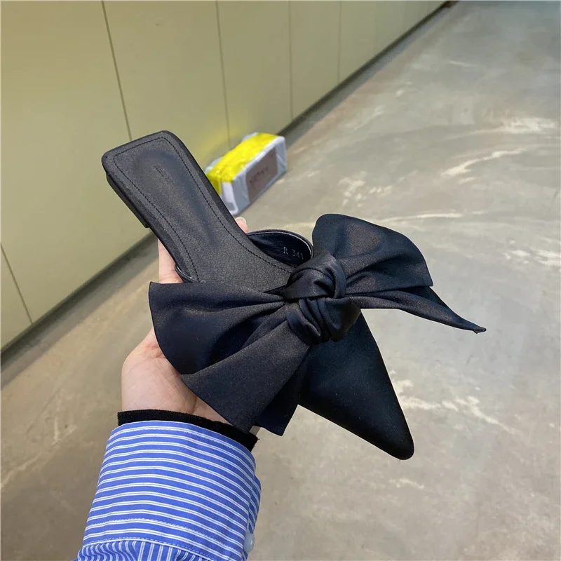 Sandal Wanita Ukuran Besar den - Satin Bow Tie ulasan dan harga