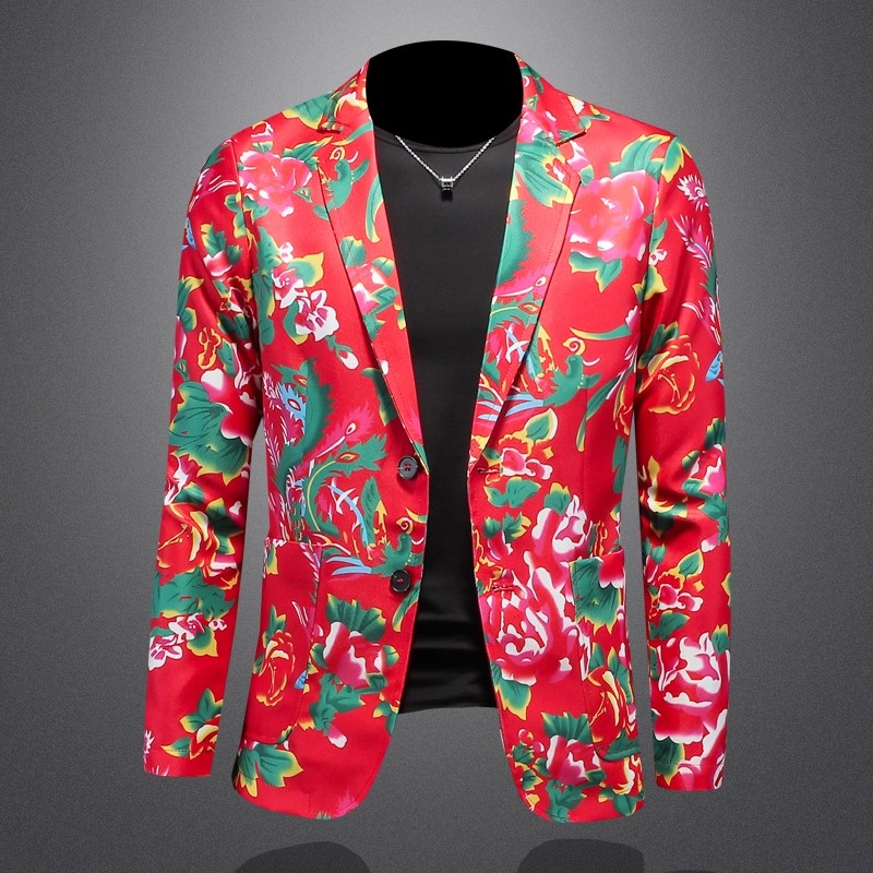 Setelan Pria Slim Fit Motif Bu - Large Men Formal Wear ulasan dan harga