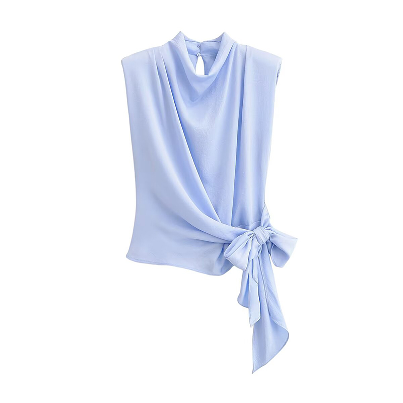 YENKYE Fashion Blus Tanpa Leng - Satin Bow Tie ulasan dan harga