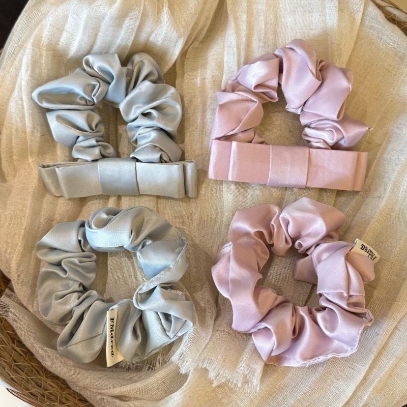 Ikat Rambut Elastis Pita Satin - Satin Bow Tie ulasan dan harga