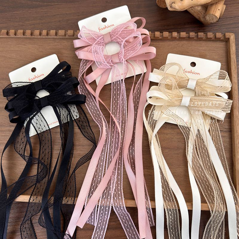 2 Buah/Set Klip Tepi Pita Busu - Satin Bow Tie ulasan dan harga