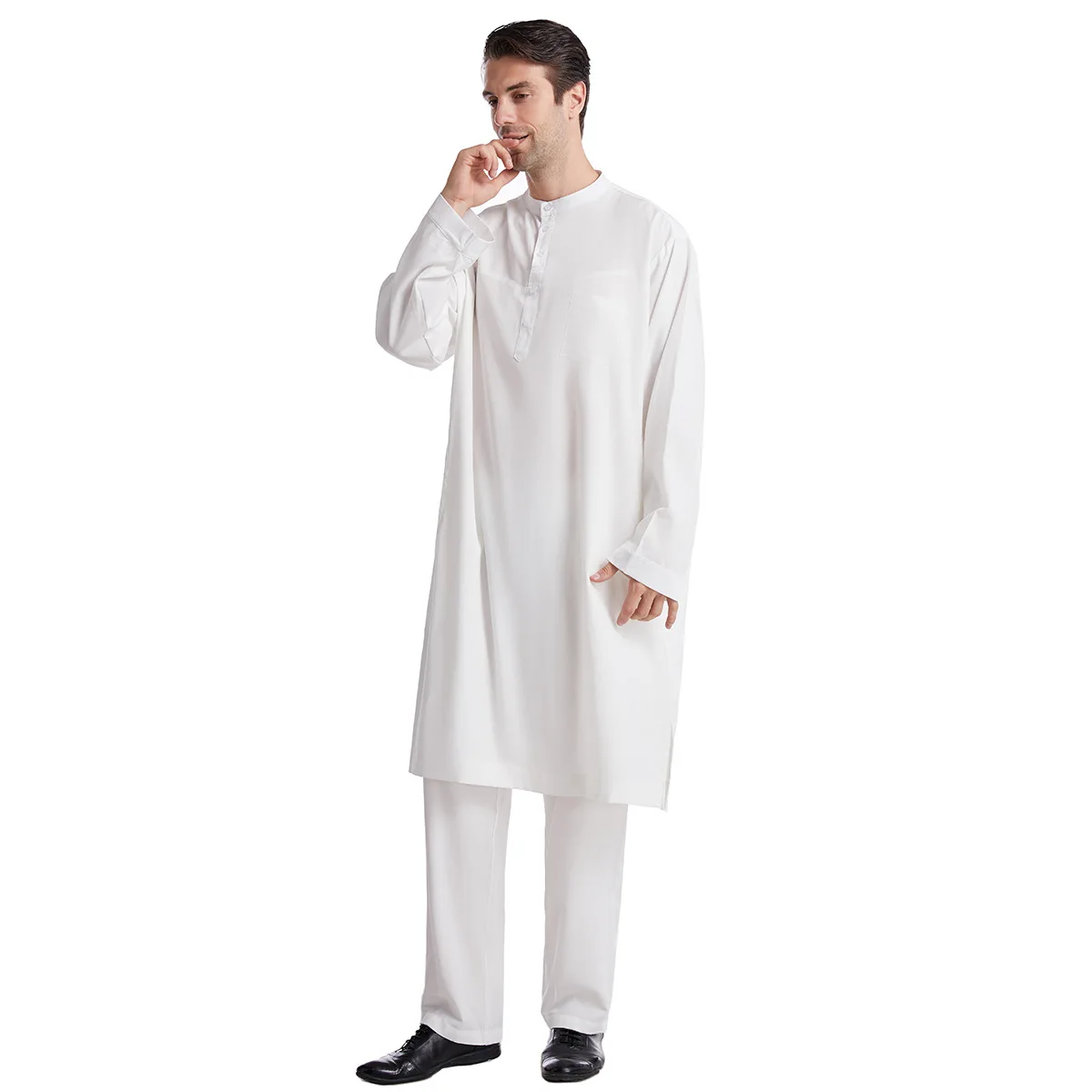 Setelan Jubba Thobe Muslim Pri - Arabic Formal Wear Men ulasan dan harga