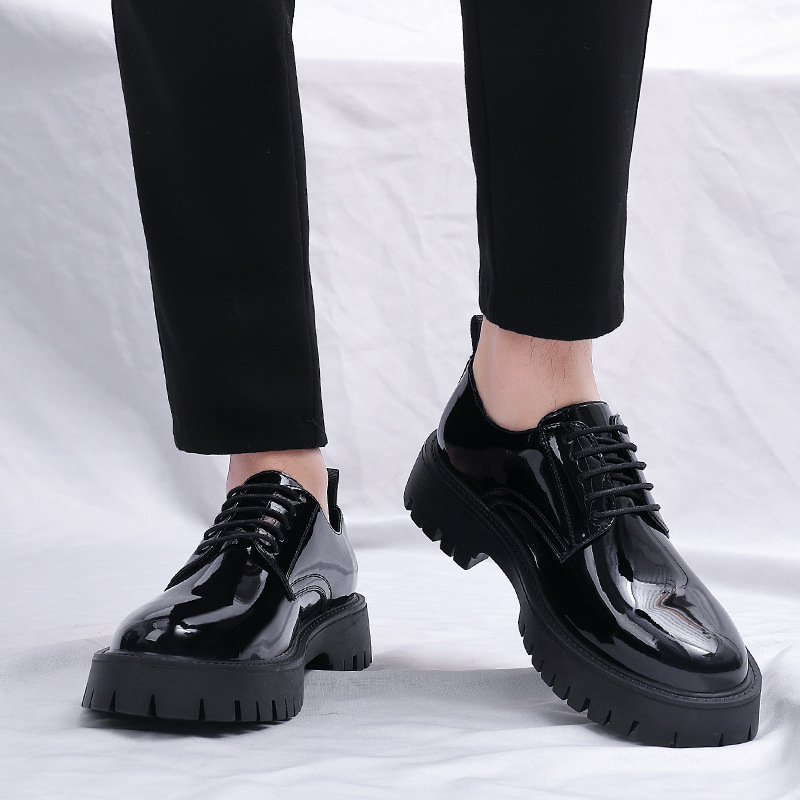 Sepatu Oxford Platform Chunky  - Men Formal Wear All Black ulasan dan harga
