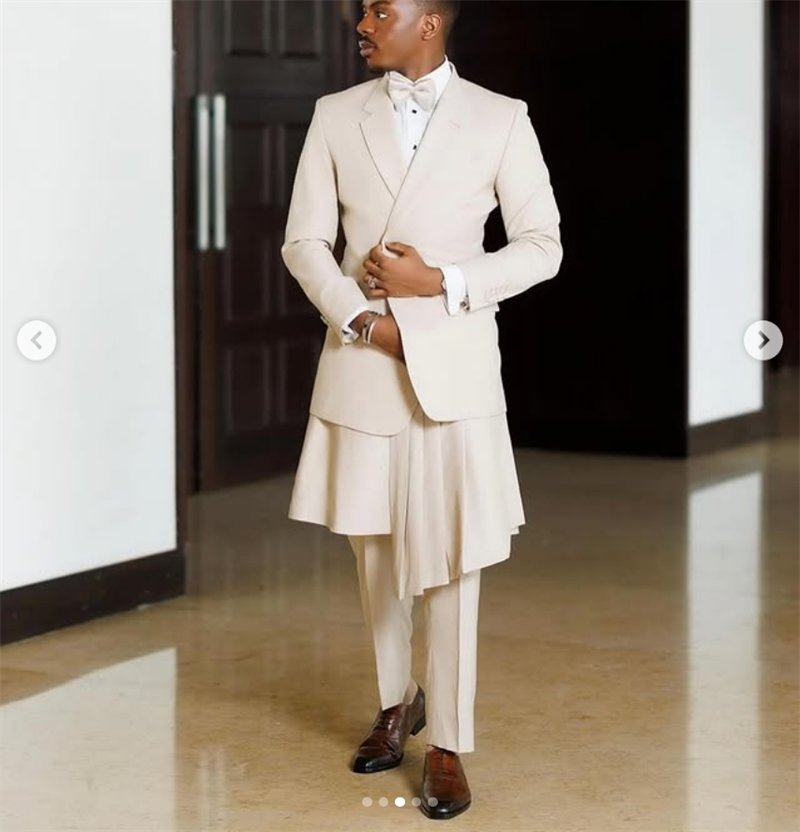 Setelan Jas Pria Beige 2 Poton - Arabic Formal Wear Men ulasan dan harga