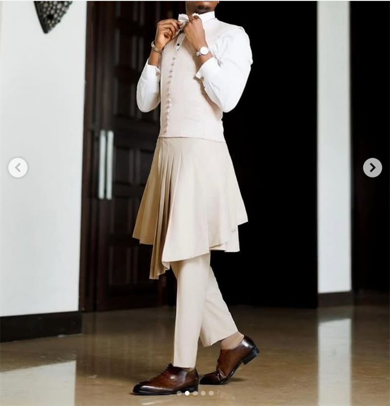 Setelan Jas Pria Beige 2 Poton - Arabic Formal Wear Men ulasan dan harga