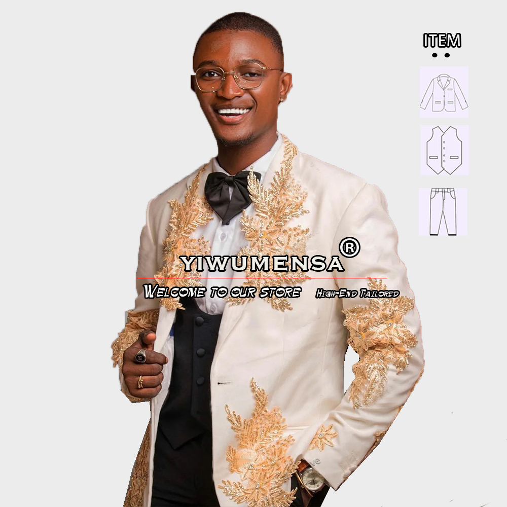 Setelan 3 Potong Kustom Pakaia - Men'S Vintage Formal Wear ulasan dan harga