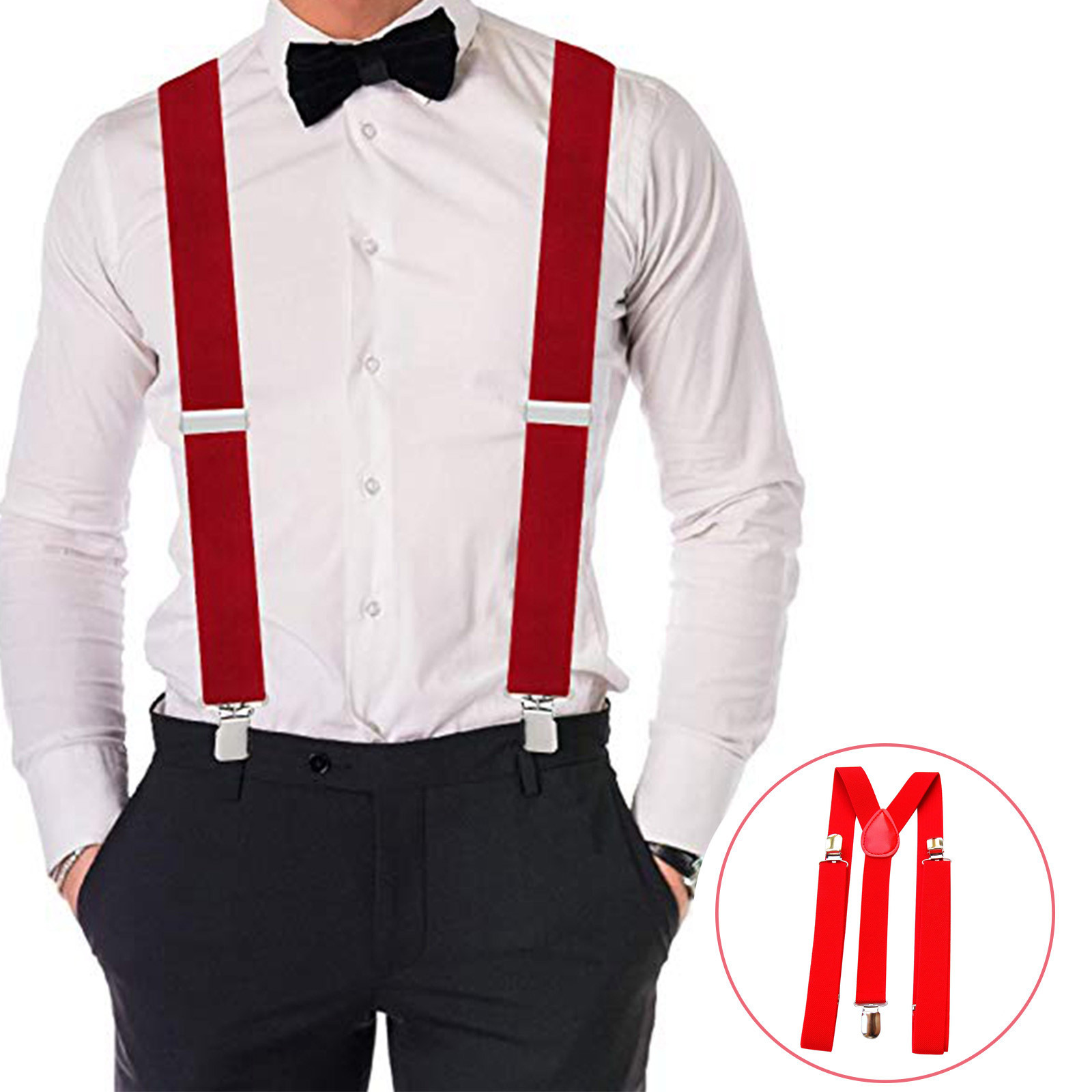 Set Dasi Kupu-kupu Pria dengan - Men'S Formal Wear With Suspenders ulasan dan harga