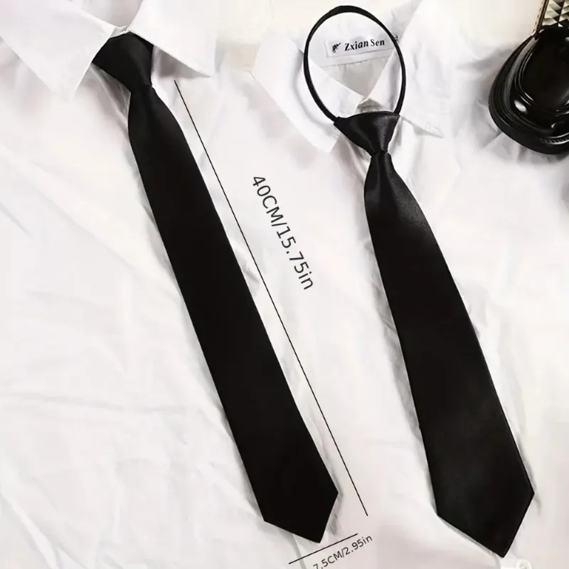 Dasi Clip On Matte Black Unise - Men'S Formal Wear For Funeral ulasan dan harga