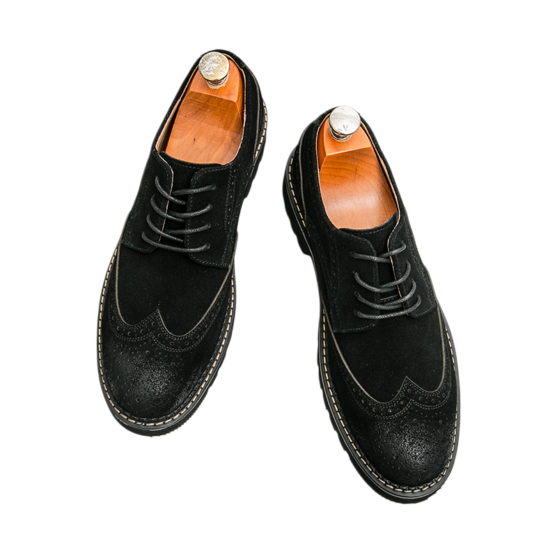 Sepatu Oxford Brogue Suede Cok - Large Men Formal Wear ulasan dan harga